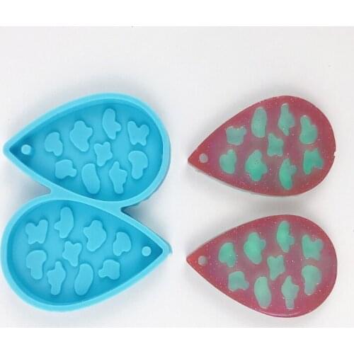 Earrings Epoxy Resin Mold Keychain Pendant Silicone Mould DIY Craft Jewelry Tool New