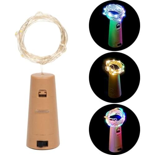 Solar Wine Bottle Lights 20 LED Solar Cork String Light Copper Wire Fairy Light for Holiday Christmas Party Wedding Decor