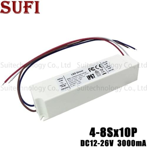 LED Driver 40W 50W 60W 70W 80W 100W 3000mA AC 85-277V To DC 12-26V Plastic Case Adapter Lighting Transformer for DIY LED Lamp