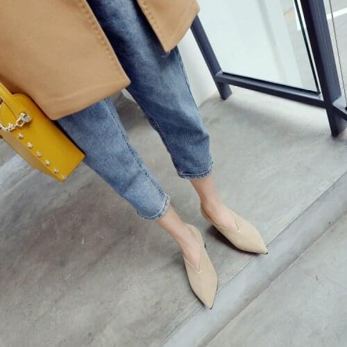 Big Size ladies high heels women shoes woman pumps Hundred-set pointed heavy-heeled single shoes