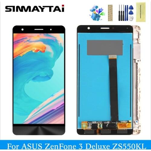 ZS550KL lcd For ASUS ZenFone 3 Deluxe ZS550KL Touch Panel Z01FD LCD display digitizer touch screen replacement Parts ASUS black