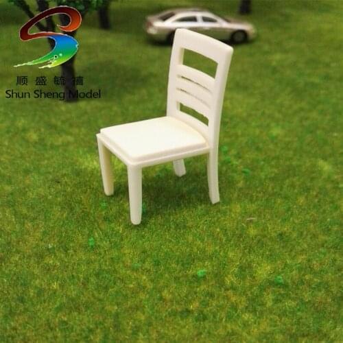 20pcs Inner room Model white chair scale 1:25 PF086