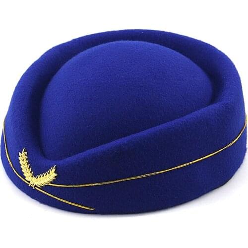 2019 fashion flight attendant berets warm wool elegant womens hats for autumn winter all matched wholesale