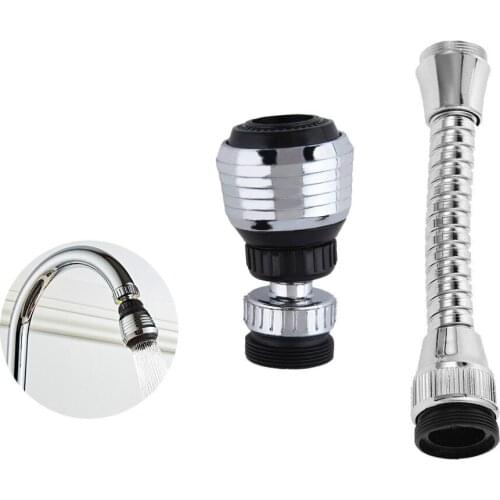 360 Degree Adjustment Kitchen Faucet Extension Tube Bathroom Extension Water Tap Water Filter Foam Kitchen Faucet Accessories