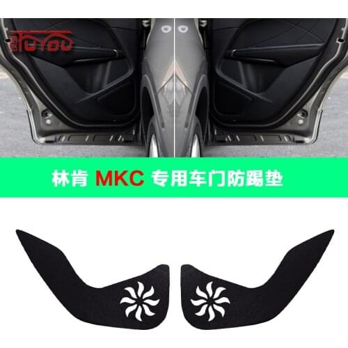 For Lincoln MKC 4pcs Car Inside Door Cover Pad Scratch Protection Anti Kick Pad Car Interior