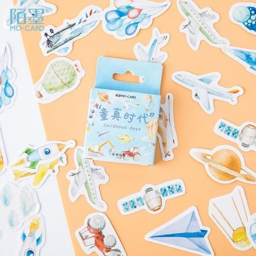 46Pcs/Box Stationery Stickers Diy Packaging Sealing Sticker Gift Card Photo Album Diary Scrapbook School Supplies Cute Stickers
