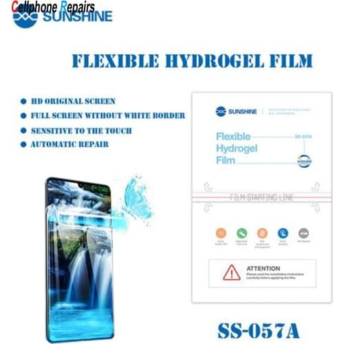 50pcs Sunshine Flexible Hydrogel Film SS-057 SS-057A For SS-890C Auto Film Cutting Machine Mobile Phone Screen Front Film Cut
