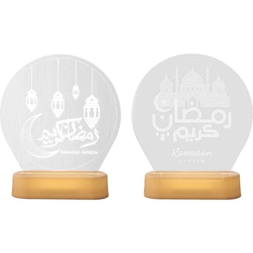 Acrylic Ramadan Lamp LED Holiday for Indoor Party Living Room Lighting