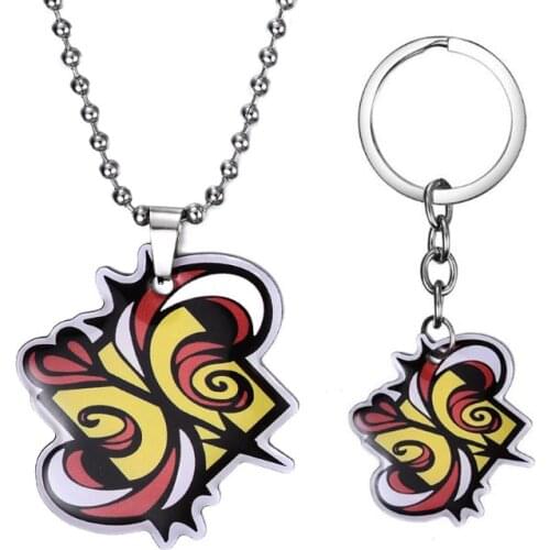 Anime Key Chain Necklace SK∞ SK8 the Infinity Reki Kyan Miya Langa Cosplay Costume Props Stainless Steel Pendants Necklaces
