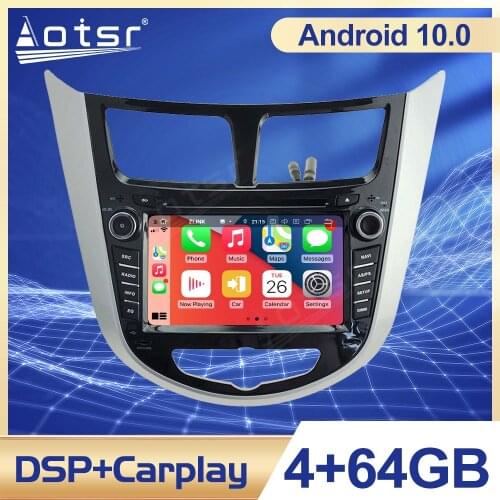 Android 10.0 PX5/PX6 Car GPS Navigation For Hyundai Solaris Verna Accent 2010-2018 Car Radio Audio Head Unit Multimedia Player