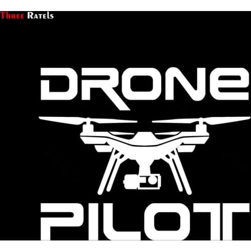 Three Ratels FD543 Car Sticker " DRONE PILOT " UAV Drone Decal Vinyl Decors on Car Body Bumper Door