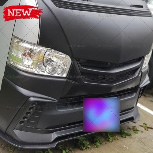 SAD FRP BUMPER GRILLS FOR HIACE 200 2014-2018 CARBON FIBER GLASS FRONT GRILL TRIM BODY KIT TUNING PART FOR HIACE RACING