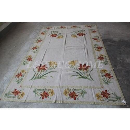 Free Shipping 10+15K 6'x9' Handmade Rug New Zealand Woolen needlepoint rug RICE STITCHED finer woolen hand knotted carpet