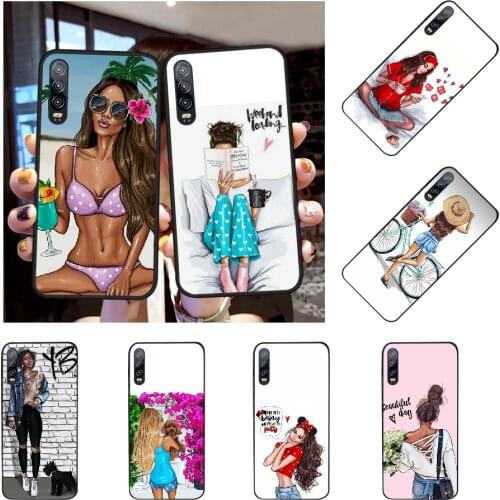 PENGHUWAN Hot baby girl Coque Shell Phone Case for Huawei Honor 20 10 9 8 8x 8c 9x 7c 7a Lite view