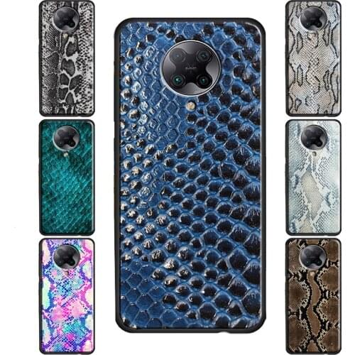 Snake Skin Case For Xiaomi Mi 10 Ultra A3 8 9 SE 9T Pro Mix3 Mi Note 10 Lite POCO F2 Pro X3 F1 Coque