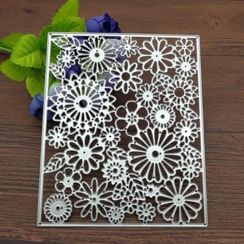 Flower Classic rectangle Metal Cutting Dies Stencil Scrapbooking Photo Album Card Paper Embossing Craft DIY