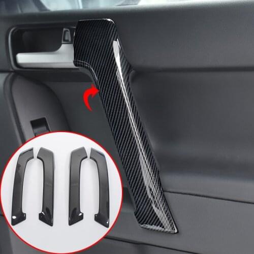 For Toyota Land Cruiser Prado FJ150 2010-2020 ABS Carbon fiber Inner door armrest decor trim cover Car Styling Accessories