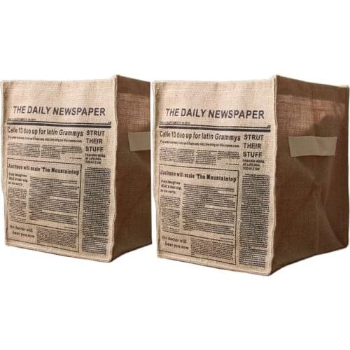 Jute Storage Box,Clothes Storage Box ,Sorting Underwear and Sundries,Portable Desktop Closets Organization