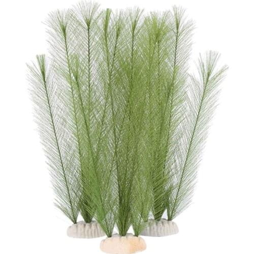 Hot Aquarium Decorations Fish Tank Artificial Green Water Plants Made Of Silk Fabrics Plastic, Non-Toxic And Safe For All Fish A