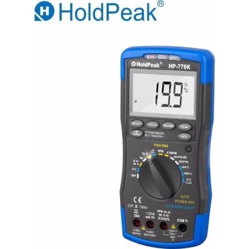 HoldPeak HP-770K Digital Multimeter 6000counts Ture RMS AC DC NCV Smart Multimetro Tester Ohm Capacitance Hz Voltage Meter