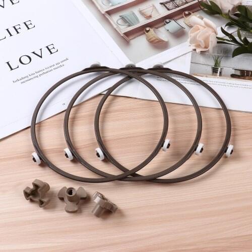 Kitchen Tools Microwave Oven Turntable Rings with Turntable Couplers Reusable Roller Guide Support Circle Holder Stand Base Tray