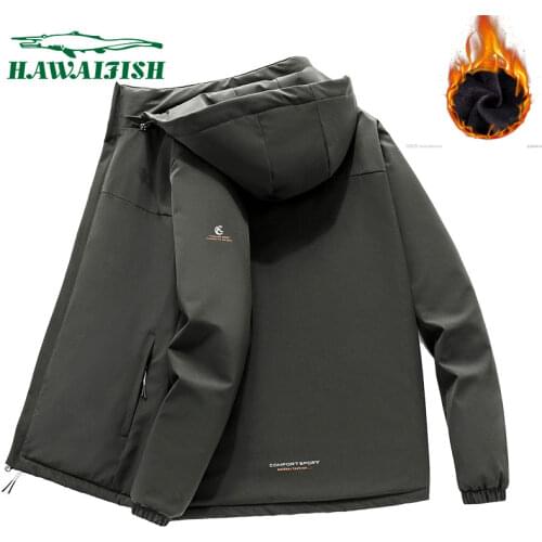 Hawaifish brand mens padded jacket 2021 Winter plus velvet thickening warm padded coat casual Down Jacket With Hood plus 8XL