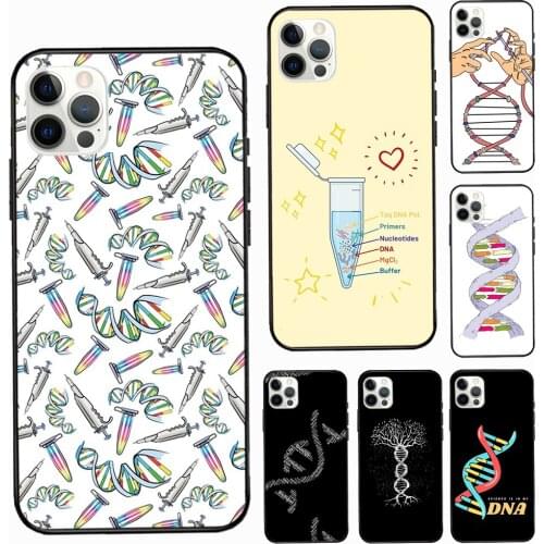 Retro DNA Science Illustration Soft Cover For Apple iPhone 11 12 Pro Max mini SE 2020 X XR XS Max 7 8 Plus Phone Case