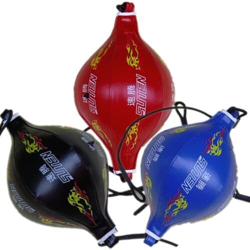 Cheap Flames Printed Muay Thai Boxing Ball Punch Training Equipment MMA Taekwando Fight Karate Speeding Balls Pear DEO