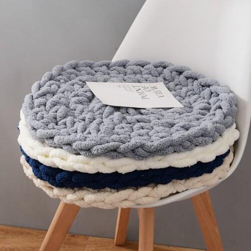 Nordic Style Knitted Chenille Seat Cushion Seat Cover Gray Beige White Tatami Livingroom Baywindow Sitting Cushions