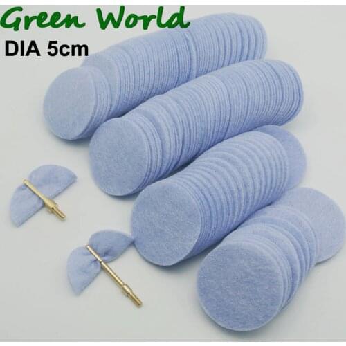 Green World 500pcs DIA 4cm / 5cm Premium Gun Cleaning Patches, High Absorbency,Softness,Biodegradable