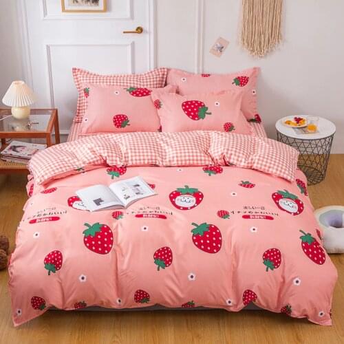Solstice Cartoon Cute Little Cherry Style Childrens Boy Girl Comforter Bedding Sets Bed Lining Duvet Cover Bed Sheet Pillowcase