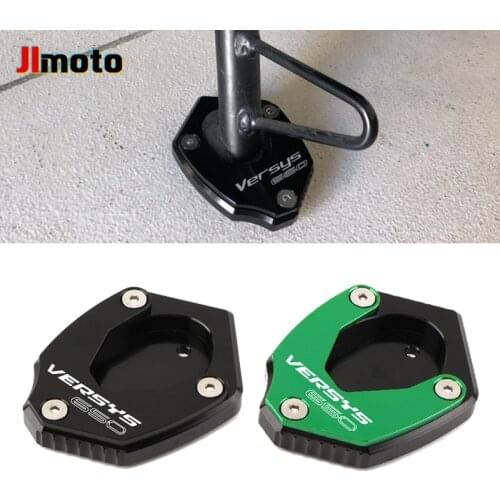 For KAWASAKI VERSYS650 VERSYS 650 2015-2020 Hot Deal Motorcycle CNC Accessories Kickstand Extension Plate Side Stand Enlarge Pad