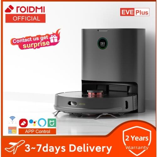ROIDMI EVE Plus Robot Vacuum Cleaner Smart Home APP Contron Support Assistant Alexa Mi Home Floor Cleaning Robot Dust Collection