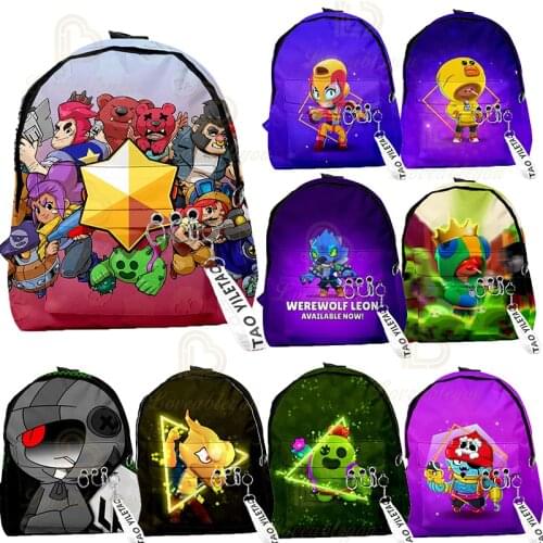 Teens Star Games Hero Figure Model Cartoon Figure Spike Shelly Leon Backpack School Bag Soft Harmless Kids Birthday Gift