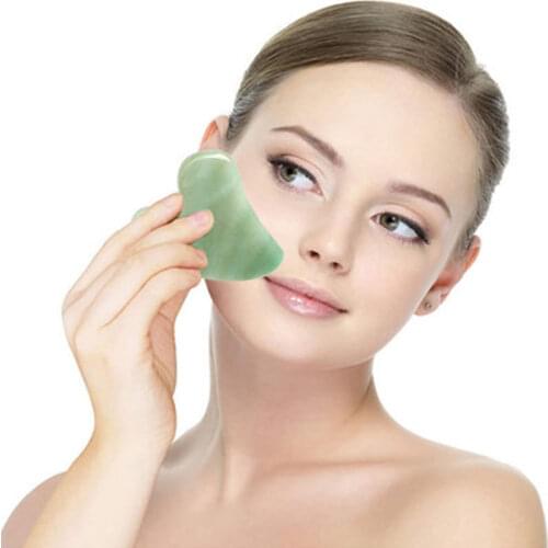 Natural Jade Gua Sha Scraper Board Massage Quartz Guasha Stone for Skin Lifting Wrinkle Remover Multi-Functional Beauty Devices