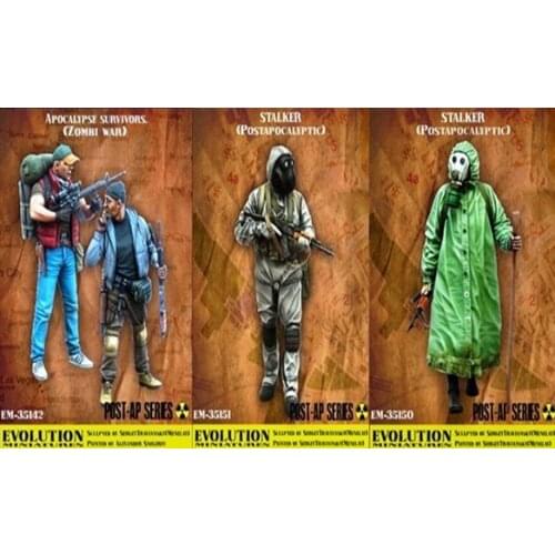 Resin soldier model 4-person kit 1:35