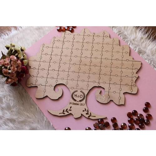 Tree Jigsaw Puzzle Wedding Guestbook , Tree Shaped Jigsaw Puzzle Guestbook, Alternative Wedding Guest Book, Guest Book Alternati