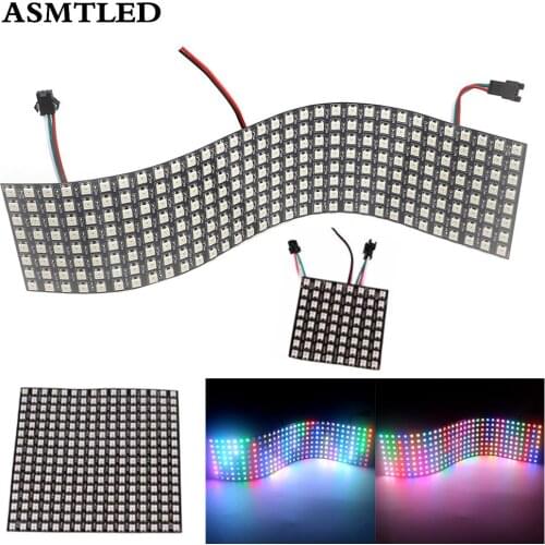 5V ws2812b Pixel 8X32 16x16 DIY Display Board Panel WS2812B LED Heatsink Chip Digital Individually Addressable LED Module Panel