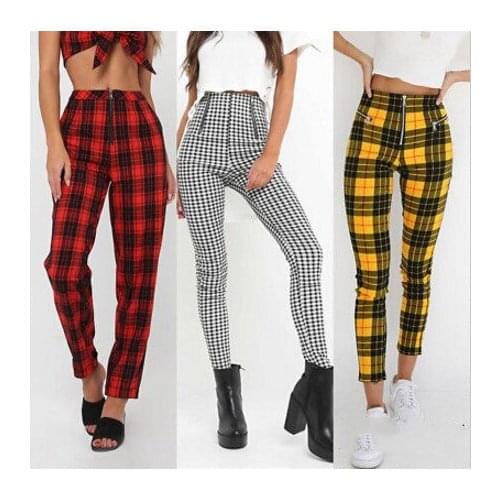Thefound Women's Plaid Trousers