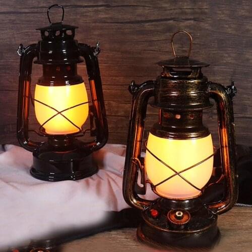 Thrisdar Retro Classic Kerosene Bar Table Lamp Industrial Creative Cafe Restaurant Pub Kerosene Desktop Night Lamps