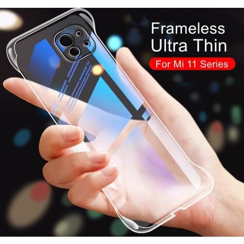 Ultra Thin Transparent Hard Case for Xiaomi Mi 11 Lite 11 Ultra Frameless Cover Clear Plastic Case For Mi 11 Pro