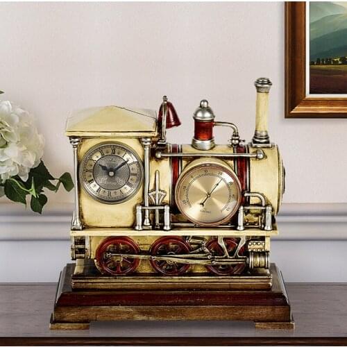 Vintage Table Clock Creative Silent Luxury European Crafts Living Room Alarm Clock Desktop Despertador Home Decor Clock DA60ZZ