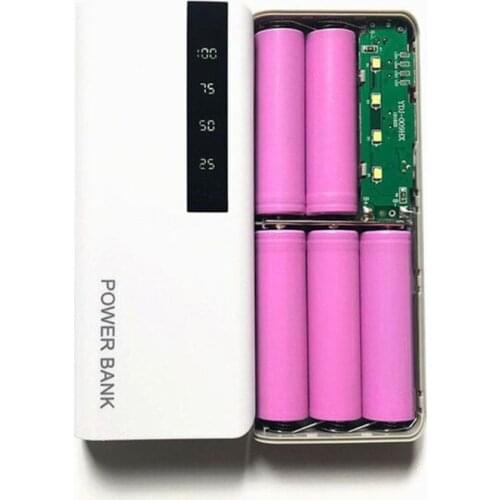 39XD 5x18650 Power Bank Battery Box Dual USB Mobile Phone Charger DIY Shell Case Holder with Digital Display Screen