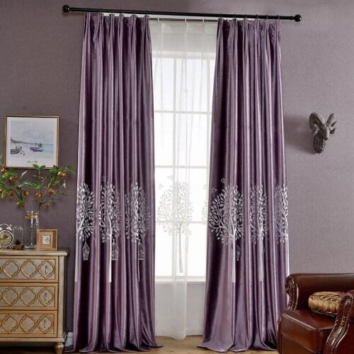 High Quality Italian Velvet Embroidered Curtain Europe Style Tulle Curtains For Living Room Volie Screens Cortinados De Quarto