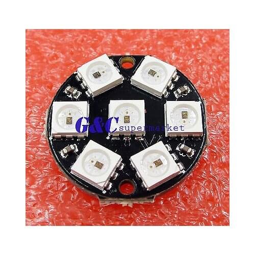10PCS 7-Bit WS2812 5050 RGB LED Round Decora Bulb diy electronics