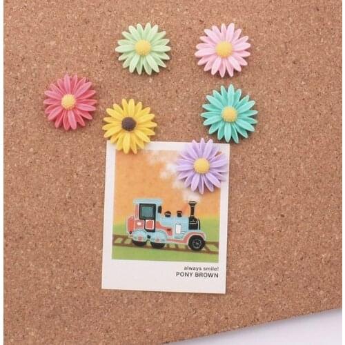 100pcs pack Flower Thumbtacks Mixed Flower Pushpin