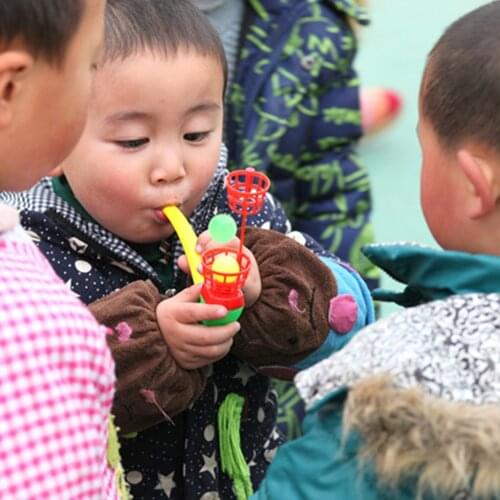 2pcs Kids Suspension Blowing Ball Classic Toy Blowing Magic Hanging Ball Children Blowing Music Game Montessori Educational Toys