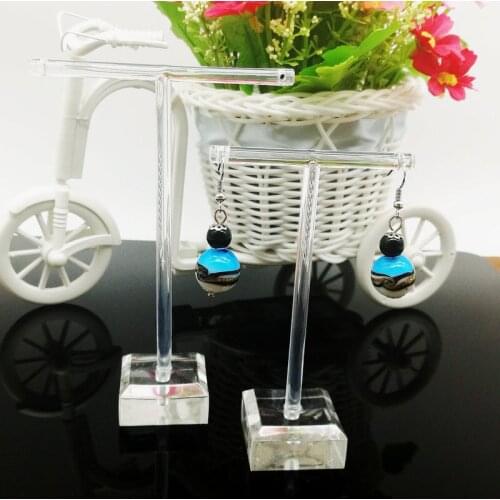 1Set T type Acrylic Earrings Display Stand Jewelry Display Rack Bracelet Stand Mental Rack FrameFree shipping