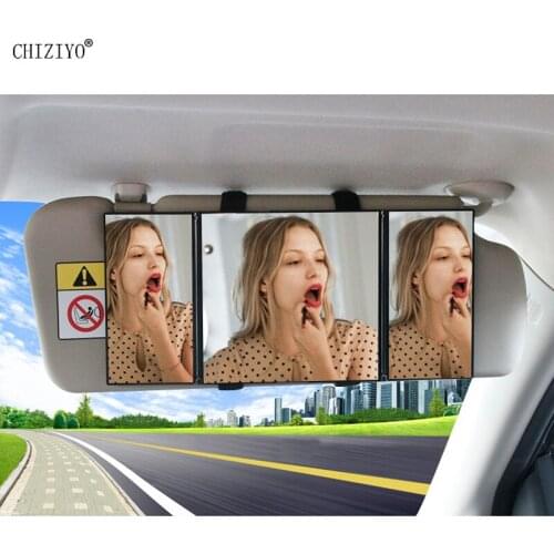 Car-styling Car Sun Visor Car Folding ABS Glass Mirror Auto Cosmetic Makeup Mirror Sun-Shading Beauty Dress Up Mirror