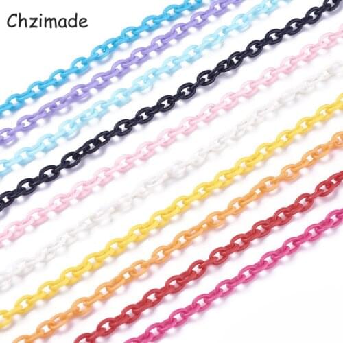 Chzimade 10Pcs/lot Plastic AB Rhinestone Cup Chain For Wedding Dress Decoration Trim Applique Sewing On Garment Handbags